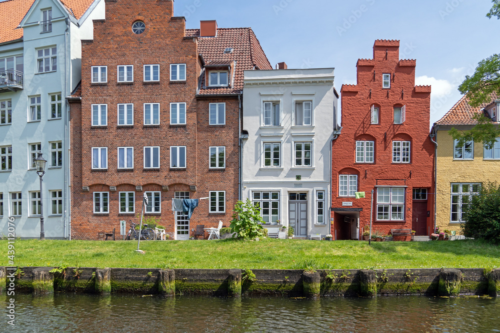 Wall mural entlang der trave in lübeck