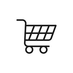 Shopping Cart icon Vector Illustration. Shopping Cart vector icon design for e-commerce, online store and marketplace. Shopping Cart icon vector for website, mobile, logo, symbol, button, sign, app