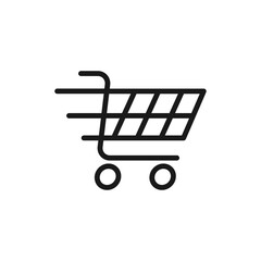 Shopping Cart icon Vector Illustration. Shopping Cart vector icon design for e-commerce, online store and marketplace. Shopping Cart icon vector for website, mobile, logo, symbol, button, sign, app