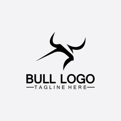 Bull logo and symbols vector template icons app