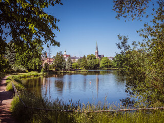 Fototapeta na wymiar Blick auf die Stadt Geringswalde in Sachsen