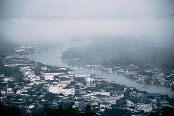 view of the city , Khao Matsee Viewpoint , Thailand