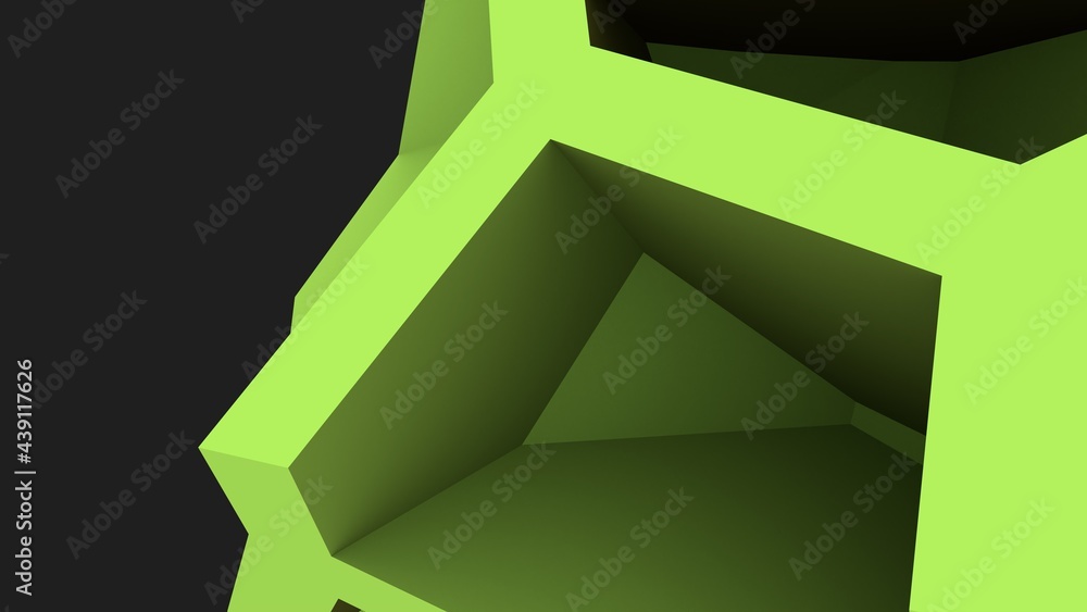 Poster abstract screensaver on the desktop in the form of polygonal planes on a gray background. geometric 