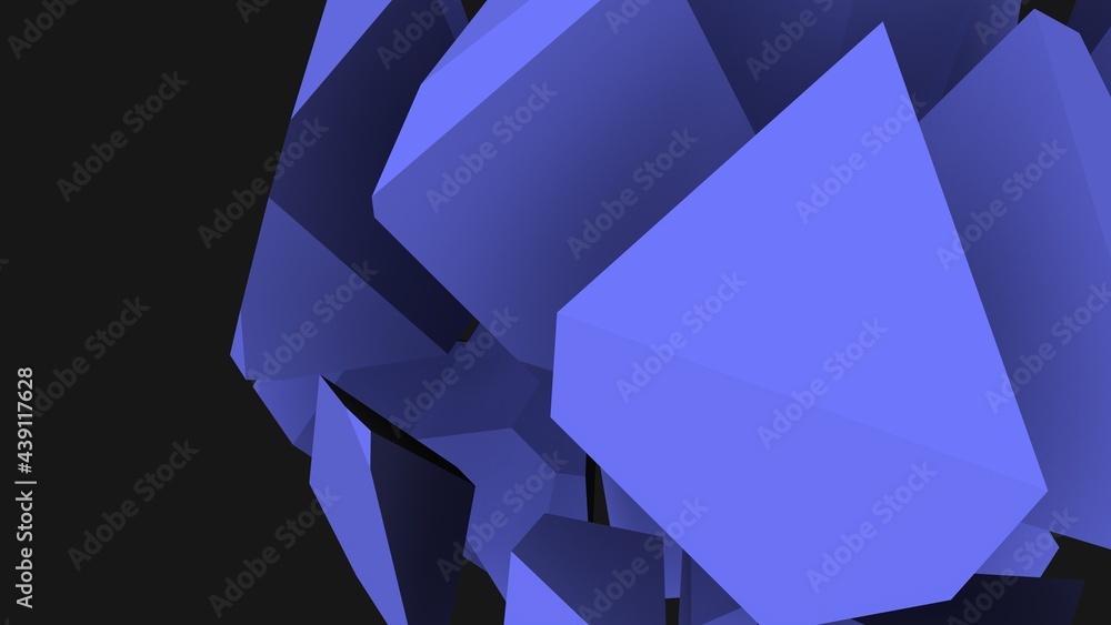 Poster abstract screensaver on the desktop in the form of polygonal planes on a gray background. geometric 