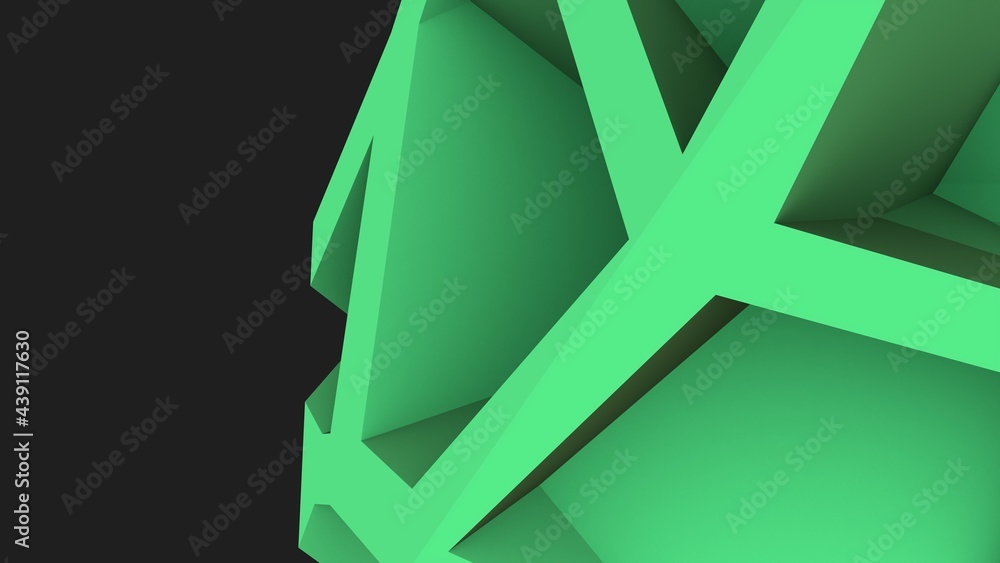 Poster abstract screensaver on the desktop in the form of polygonal planes on a gray background. geometric 