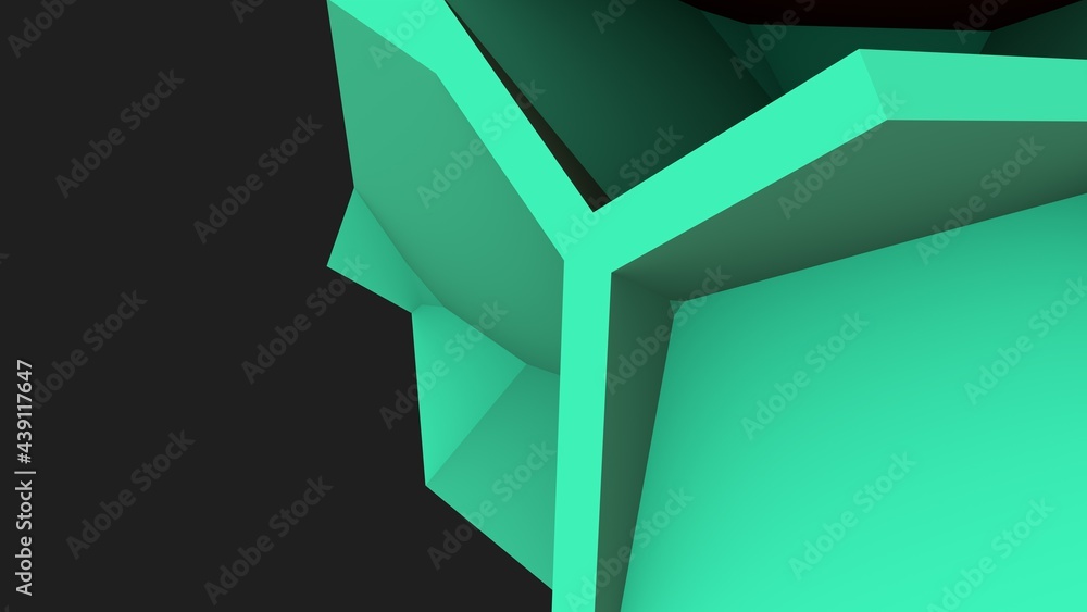 Poster abstract screensaver on the desktop in the form of polygonal planes on a gray background. geometric 