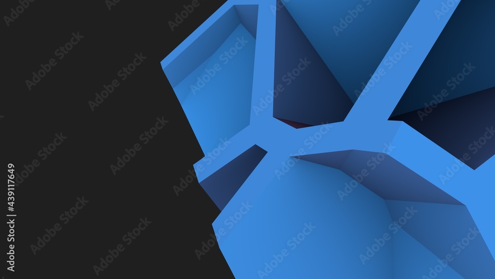 Poster abstract screensaver on the desktop in the form of polygonal planes on a gray background. geometric 