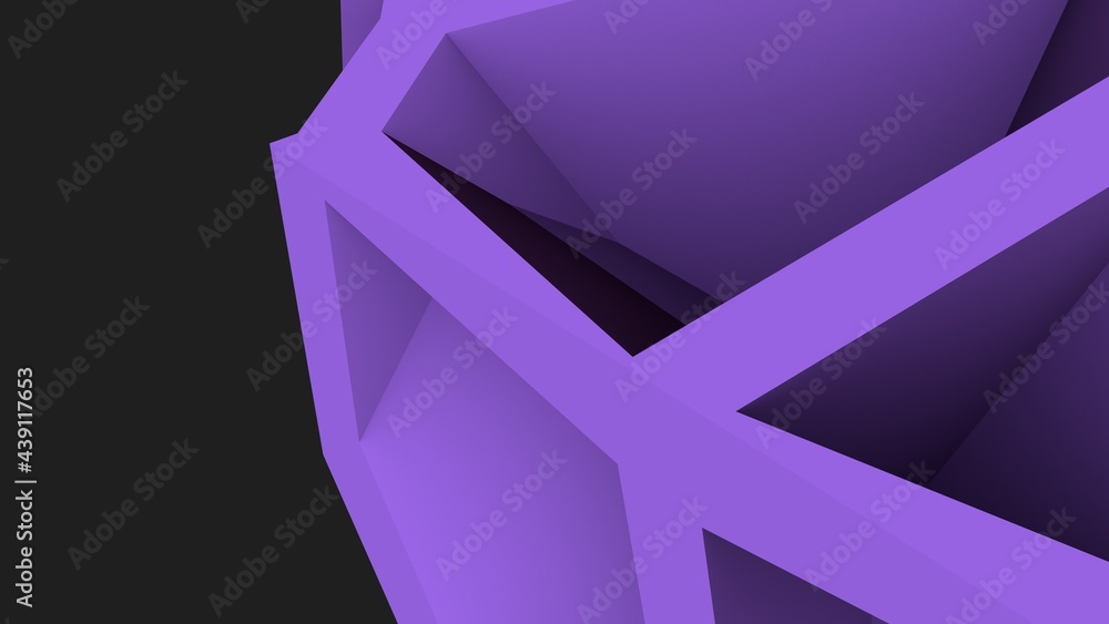 Poster abstract screensaver on the desktop in the form of polygonal planes on a gray background. geometric 