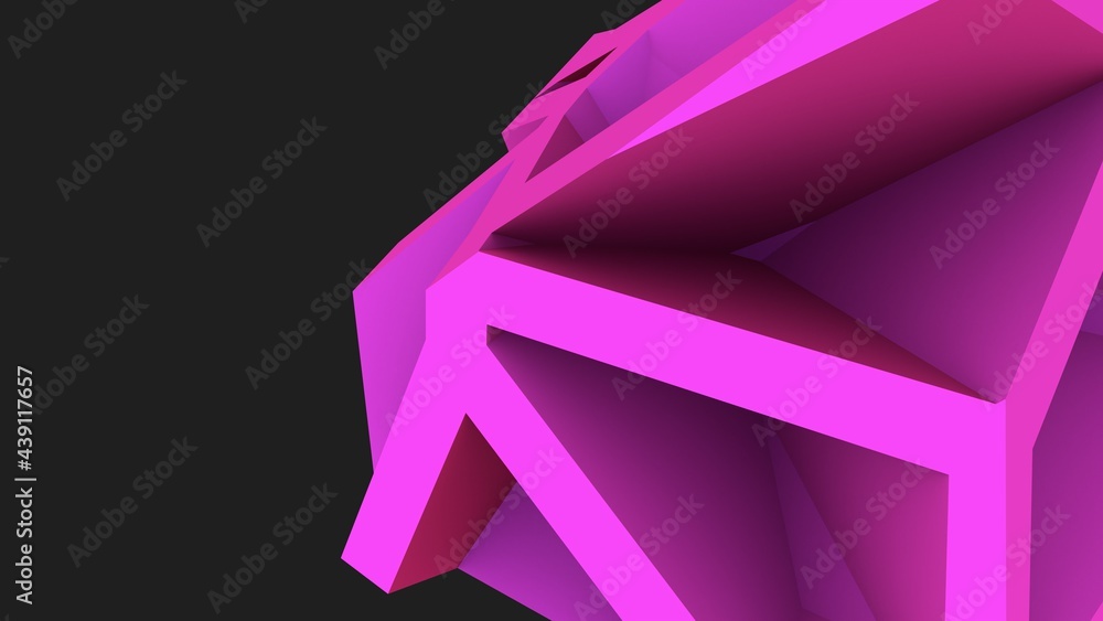 Poster abstract screensaver on the desktop in the form of polygonal planes on a gray background. geometric 
