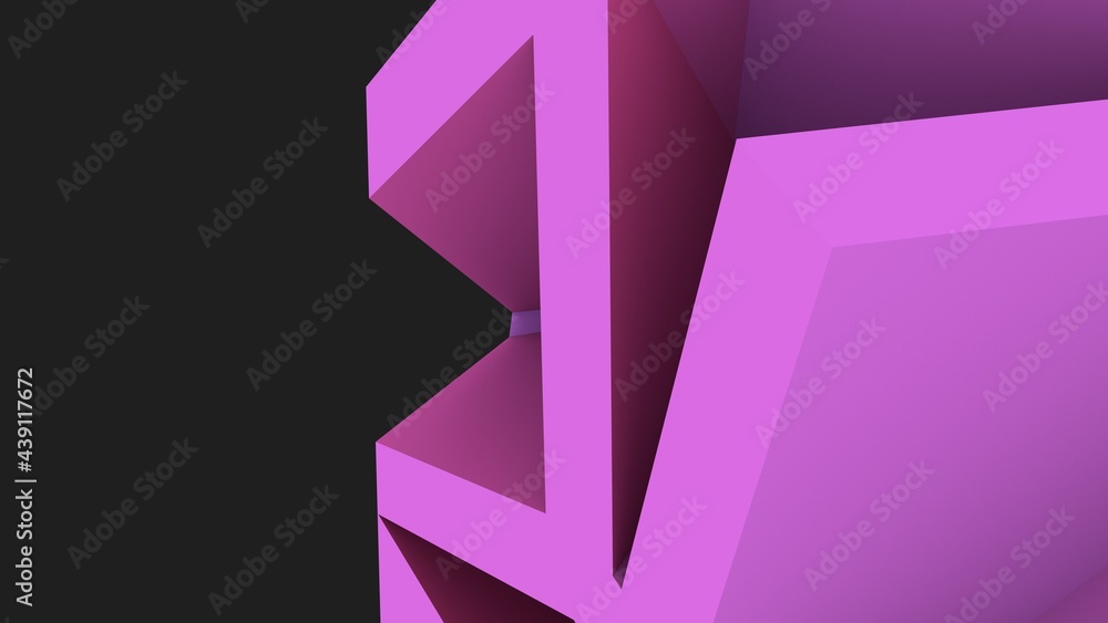 Poster abstract screensaver on the desktop in the form of polygonal planes on a gray background. geometric 