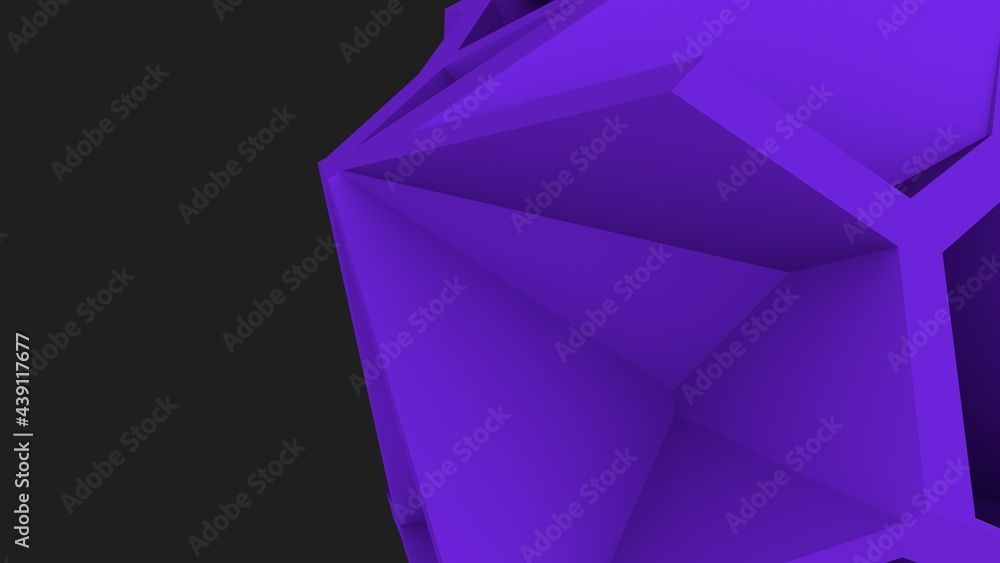 Poster abstract screensaver on the desktop in the form of polygonal planes on a gray background. geometric 
