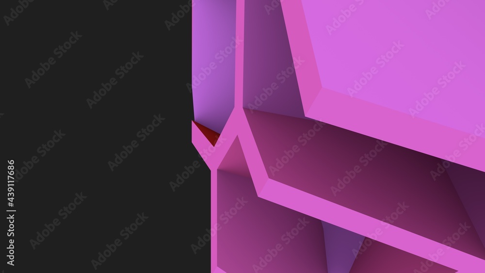 Poster abstract screensaver on the desktop in the form of polygonal planes on a gray background. geometric 