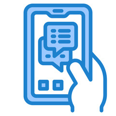 mobilephone blue style icon