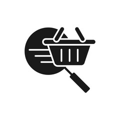 Shopping Cart with Search icon Vector Design. Shopping Cart icon with Searching design concept for e-commerce, online store and marketplace website, mobile, logo, symbol, button, sign, App UI