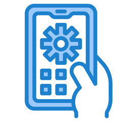 mobilephone blue style icon