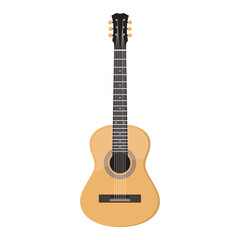 Obraz premium Acoustic guitar, vector isolated on white