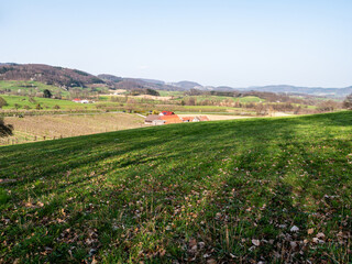 Fototapeta na wymiar Heppenheim, Odenwald landscape, spring, germany