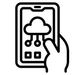 mobilephone outline style icon
