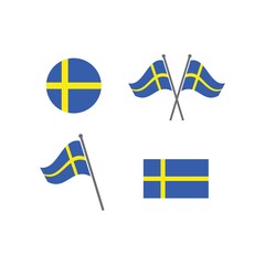 sweden flag icon vector illustration design template