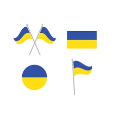 ukraine flag vector icon illustration design
