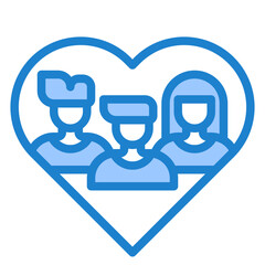 heart blue style icon