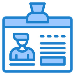 id card blue style icon