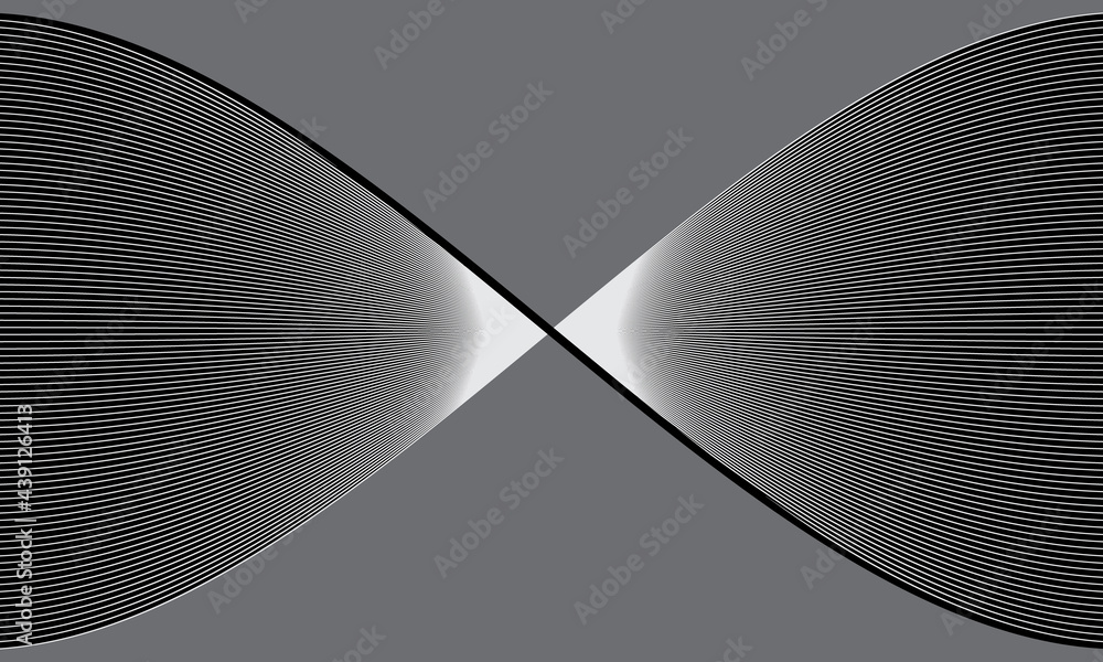 Poster Abstract twisted structure. Modern geometry background.