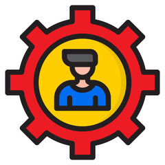 mannagement color line style icon