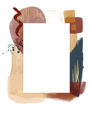 Earthy Tones Abstract frame | watercolor abstract frame| Abstract boarder | brushes  frame | stains frame