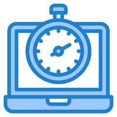 stopwatch blue style icon