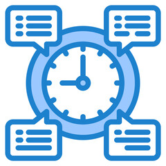 time blue style icon
