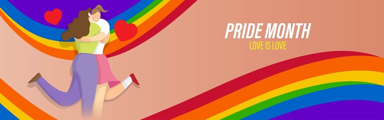 vector illustration for LGBTQ pride day, the month of pride