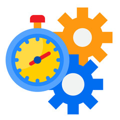 time flat style icon