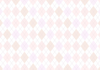 背景素材 アーガイルチェック柄22 4色 オレンジ グレー コーラルピンク グレージュ Background Canvas Print Backgrou Sihosiho