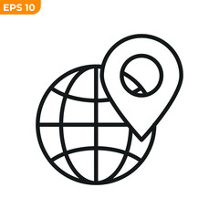 address icon symbol template for graphic and web design collection logo vector illustration