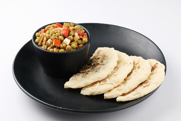 Indian food kulcha, Kulcha Indian Bread Matra Chaat with  Kulcha, Indian Local Street Food
