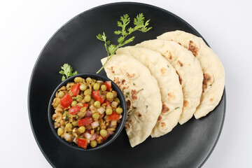 Indian food kulcha, Kulcha Indian Bread Matra Chaat with  Kulcha, Indian Local Street Food
