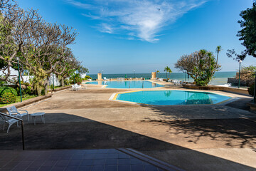 swimming pool in hotel