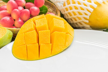 mango fruit on a plate