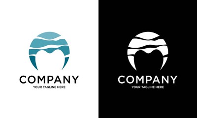 Illustration of modern and clean gear sign with beautiful waves behind it.