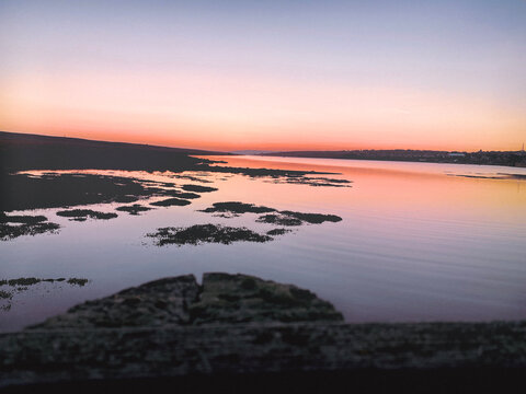 sunset over the sea
