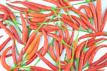 Red chili peppers as background