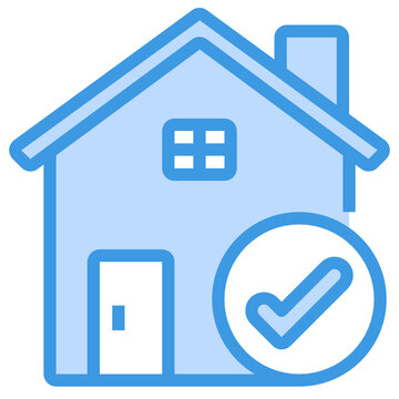 Home Blue Line Icon