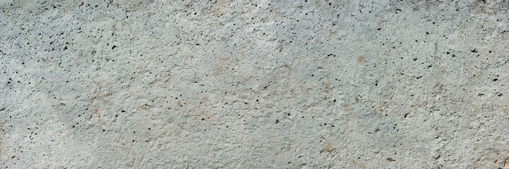 Horizontal banner of grey cement and concrete texture for pattern and background