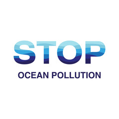 stop ocean pollution. vector illustration