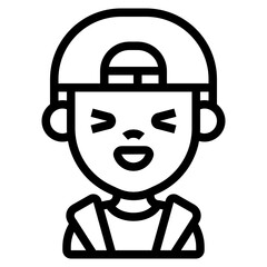 Boy line icon