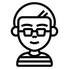 Boy line icon