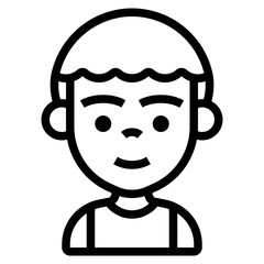 Boy line icon