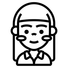 Girl line icon