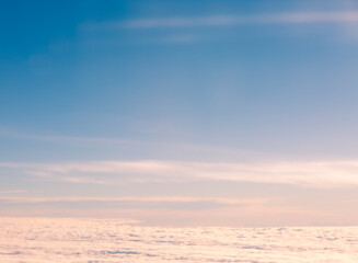 Clouds and sky from airplane